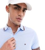  Tommy Hilfiger 1985 slim tipped polo shirt in baby blue 