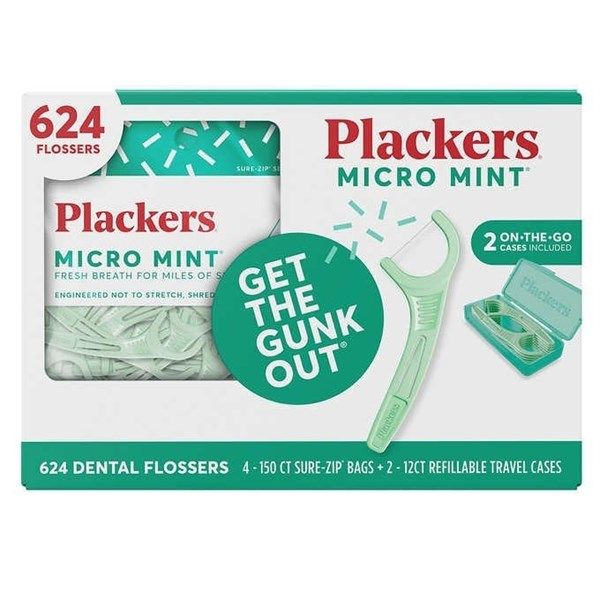  Tăm Chỉ Nha Khoa PLACKERS MICRO MINT DENTAL FLOSSERS Hộp 624 cái 