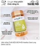  Viên uống giải độc phổi Healthy Care Original Lung Detox Úc 180 viên 