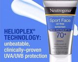  Kem Chống Nắng Neutrogena Sport Face Oil Free Broad Spectrum 70+,73ml 