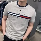  Áo Thun Tommy Hilfiger, Cổ Tròn, Chữ Và Logo Ngang Ngực, Size S 