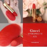  Son Lì Gucci Rouge À Le2vres Boile Mat Màu 25 Goldie Red 3.5 gr Màu Đỏ Hồng 
