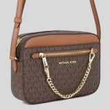  Túi Đeo Chéo Michael Kors Jet Set Zip Chain Crossbody Bag _ Túi Hộp Có Khóa Zip Ngoài 