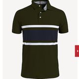  Áo Polo Tommy Hilfiger Cổ Bẻ, Màu Xanh, Dáng Slim Fit 