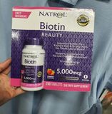  Viên ngậm Mọc Tóc Biotin Beauty Natrol 250 viên 