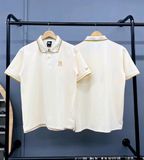  Áo Thun Polo New Era Màu Kem Viền Vàng 