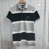  Áo Thun Polo Tommy Mens Rugby Stripe Regular Fit (Xám) 