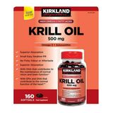  Viên Uống Dầu Nhuyễn Thể Krill Oil Kirkland Signature 160 Viên 