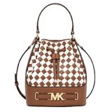  Túi Đeo Chéo Nữ Michael Kors MK Reed Belted Bucket Crossbody 35T4G6RM2Y Màu Nâu Trắng Mẫu Mới 
