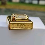  Zippo Gắn Mặt Đồng Hồ Mạ Vàng Cao Cấp 
