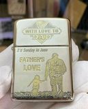  Zippo Khắc Design Chủ Đề Cha Con 