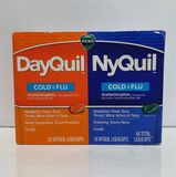  Viên Uống Giảm Ho Và Cảm Cúm Vicks Dayquil & Nyquil, 48 Viên Liquicaps 