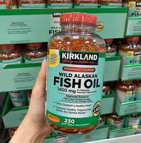  Dầu cá Kirkland Wild Alaskan Fish Oil 1400mg - 230 viên 