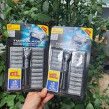  Set Dao Cạo Râu 2 Lưỡi Kép Pháp Cien Men 25 Lưỡi +1 Cán Công Nghệ Đức 