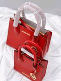  Túi Xách Tay Michael Kors Mercer Medium Leather Crossbody Bag Màu Đỏ Size 22cm 