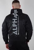  Áo Khoác ALP Z Print Có Nón Màu Đen Logo Sau Phản Quang 
