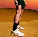  Giày Lacoste Trắng Kem Viền Nâu 