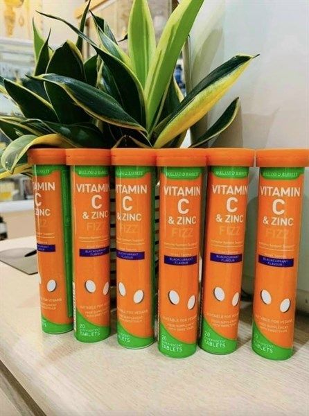  C Sủi 20 Viên Vitamin C & Zinc Holland & Barrett 