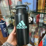  Bình Giữ Nhiệt Adidas 1 Lít Màu Đen Logo Xanh Chính Hãng 