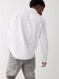  Áo Sơ Mi Dài Tay True Religion Big T Western Shirt Màu Trắng 