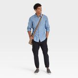  Áo Sơ Mi Denim Calvin Klein, Tay Dài, Màu Xanh Jean 