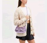  Túi Coach Teri Shouder Bag Màu Hồng Tím Size 23cm 