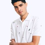  Áo Thun Polo Nautica Classic Fit Printed - màu trắng [KR3539] 