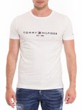  Áo Thun Tommy Hilfiger Trắng Cổ Tròn Có Logo Trước Ngực [78J6318 540] 