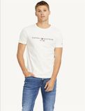  Áo Thun Tommy Hilfiger Trắng Cổ Tròn Có Logo Trước Ngực [78J6318 540] 
