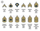  Phù Hiệu Cấp Bậc Army theo cặp 