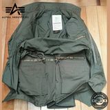  Áo M65 Alpha Industries Màu Xanh Oliu 