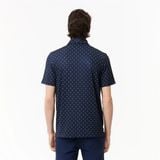  Áo Thun Polo Nam Lacoste Màu Xanh Đen Họa Tiết In X 