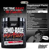  NUTREX HEMO RAGE UNLEASHED PRE WORKOUT 30SER 