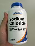  NUTRICOST SODIUM CHLORIDE SALT TABLETS 1000MG 240 VIÊN NÉN 