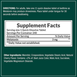  NATURE'S BOUNTY MELATONIN 3MG 240 VIÊN 