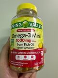  SPRING VALLEY OMEGA 3 1000MG MINI (1000mg Fish Oil) 120 VIÊN/60 SER (Lọ) 