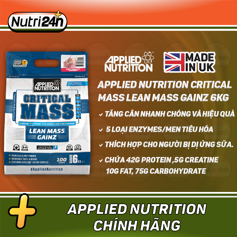  APPLIED NUTRITION CRITICAL MASS LEAN MASS GAINZ 6KG 