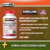  KIRKLAND CALCIUM CITRATE MAGNESIUM ZIN C 500 VIÊN 