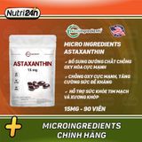  MICROINGREDIENTS ASTAXANTHIN 15MG 90 VIÊN 