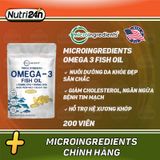  MICROINGREDIENTS OMEGA 3 FISH OIL 200 VIÊN 