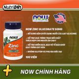  NOW ZINC GLUCONATE 50MG 100 VIÊN 