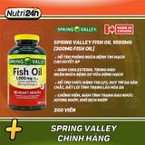  SPRING VALLEY FISH OIL 1000MG (300MG FISH OIL) 300 VIÊN 