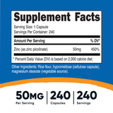  NUTRICOST ZINC PICOLINATE 50MG 240 VIÊN 