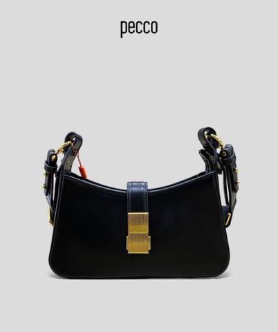  Túi xách nữ Pecco Hobo thanh lịch quai cài kim loại da pu PE0123002 