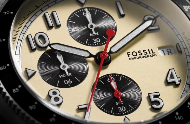 Đồng hồ nam Fossil SPORT TOURER Chronograph bấm giờ, dây da LiteHide da thật màu nâu, mặt số 42MM, FS6042