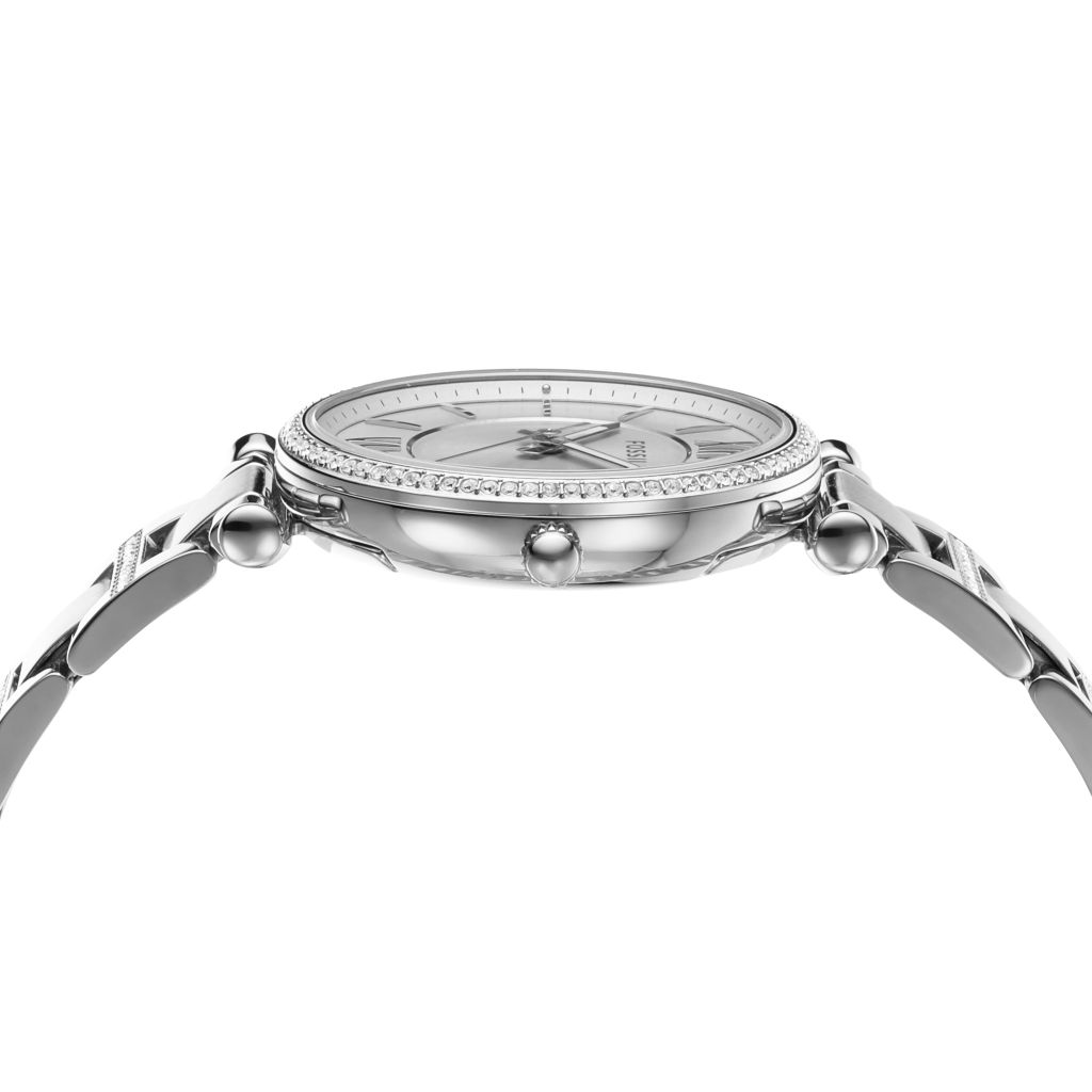 Đồng hồ nữ Fossil Carlie dây kim loại, mặt 35 MM, màu bạc, ES4341