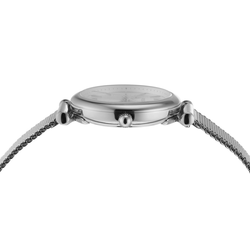 Đồng hồ nữ Fossil CARLIE MINI, mặt bằng xà cừ 29mm, vỏ thép không gỉ ES4432 - màu bạc