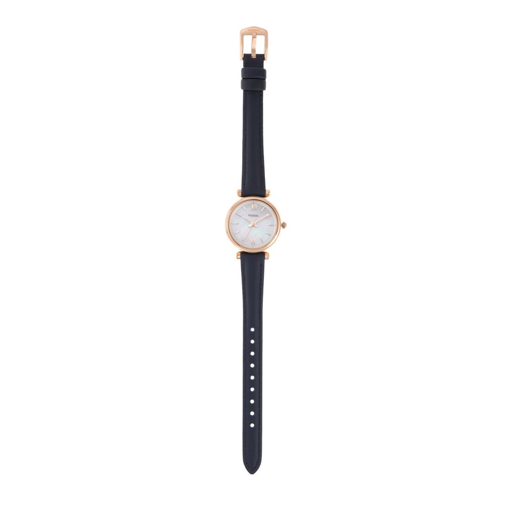 Đồng hồ nữ Fossil Carlie Mini dây da xanh, mặt 28 MM, ES4502