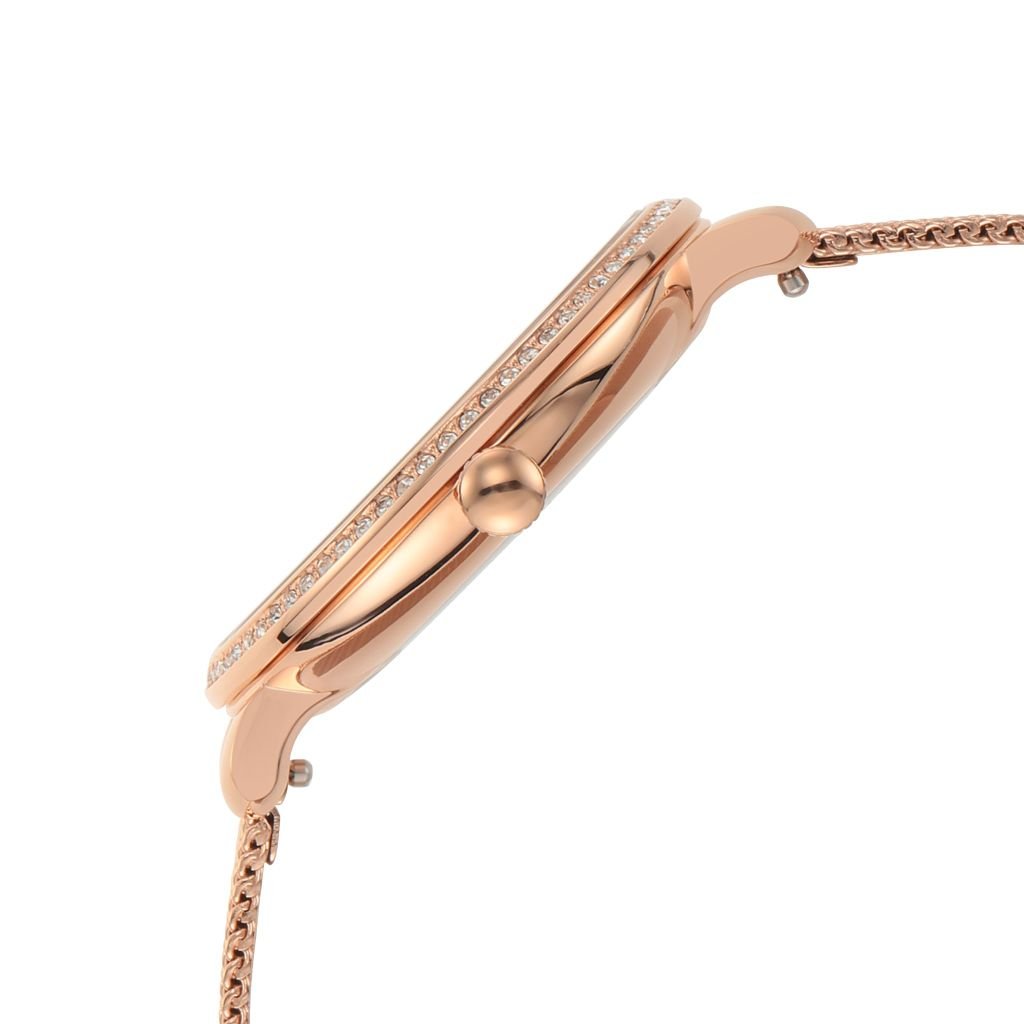Đồng hồ nữ Fossil Jacqueline dây kim loại, mặt 36 MM, màu vàng hồng, ES4628