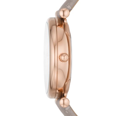 Đồng hồ nữ Fossil Carlie dây da, mặt 35 MM, màu xám, ES5161